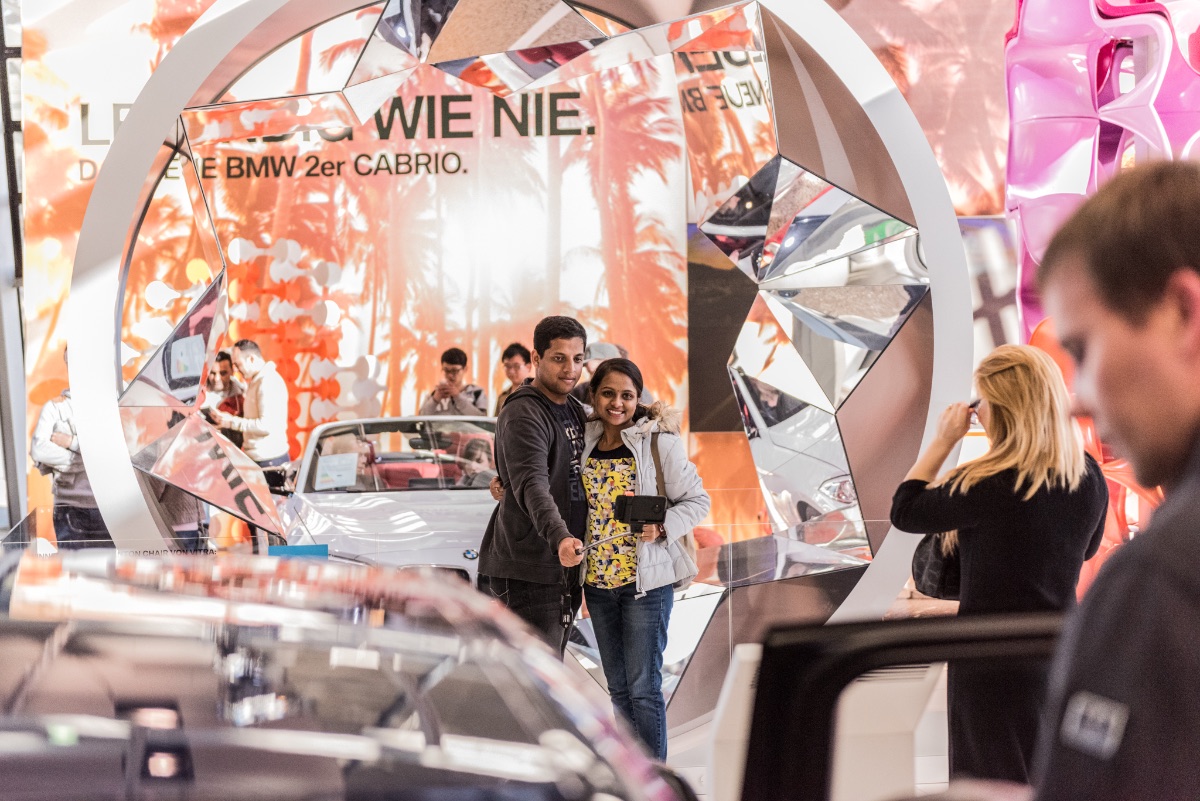The BMW 2 Series Cabrio Setup in the BMW World Munich.